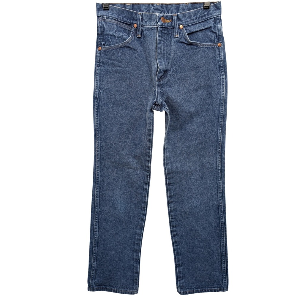 Y2K Wrangler 936DEN Cowboy Cut Mens Jeans 29x31 Blue Slim Fit Straight‎ Leg